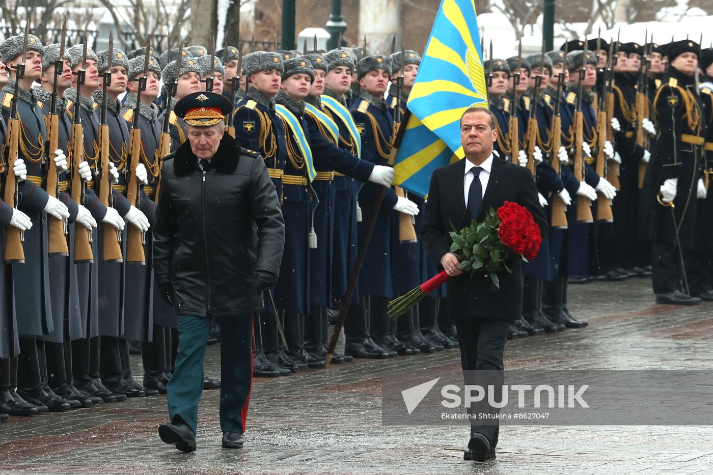 Russia Medvedev Fatherland Defender Day