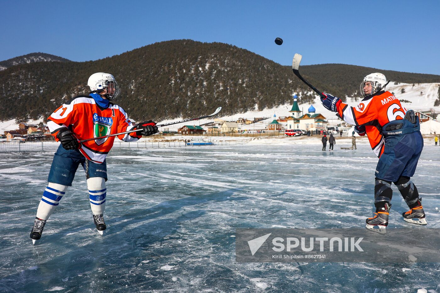 Russia Lake Baikal Ice Hockey
