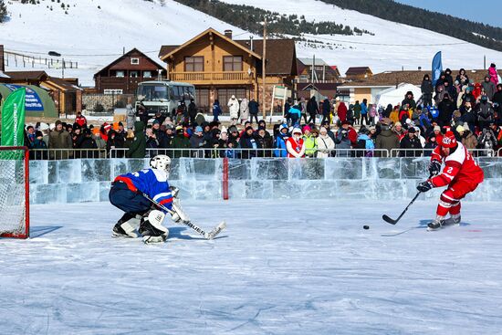 Russia Lake Baikal Ice Hockey