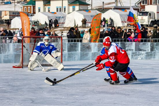 Russia Lake Baikal Ice Hockey