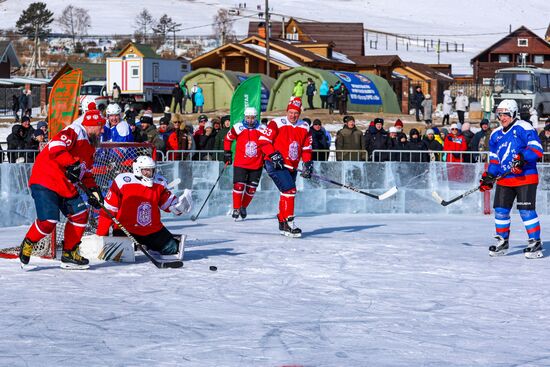 Russia Lake Baikal Ice Hockey