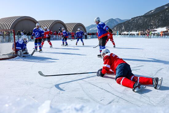 Russia Lake Baikal Ice Hockey