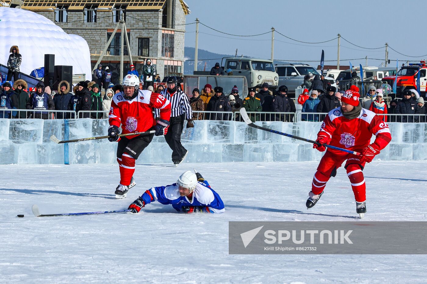 Russia Lake Baikal Ice Hockey