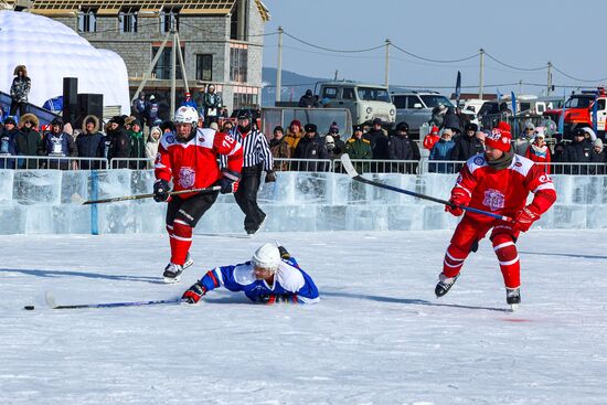 Russia Lake Baikal Ice Hockey