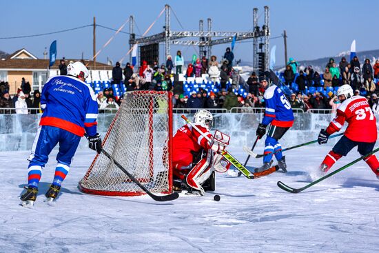 Russia Lake Baikal Ice Hockey