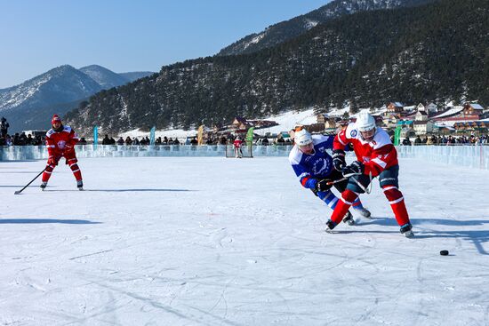 Russia Lake Baikal Ice Hockey