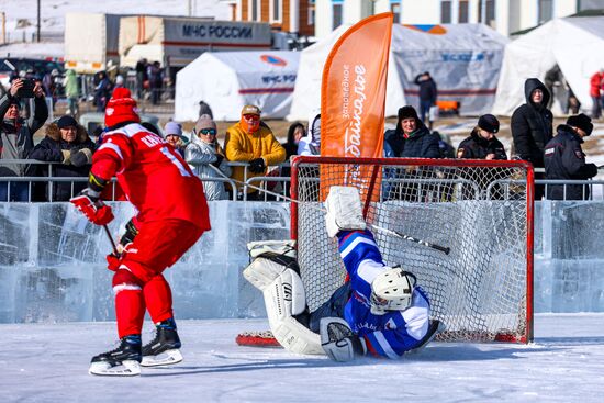 Russia Lake Baikal Ice Hockey