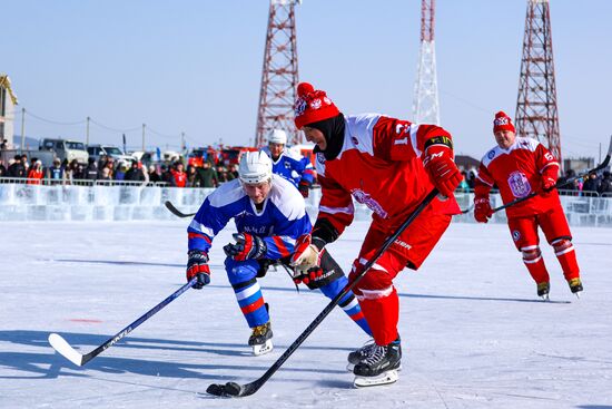 Russia Lake Baikal Ice Hockey