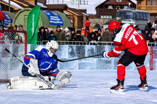 Russia Lake Baikal Ice Hockey