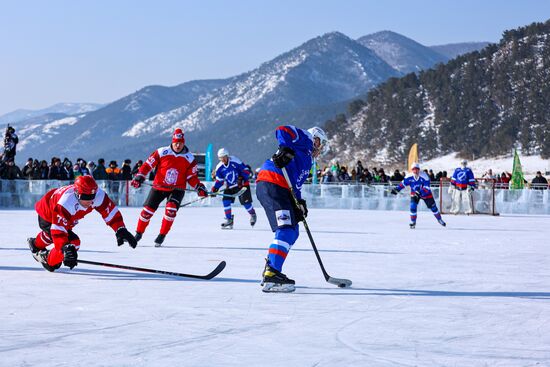 Russia Lake Baikal Ice Hockey