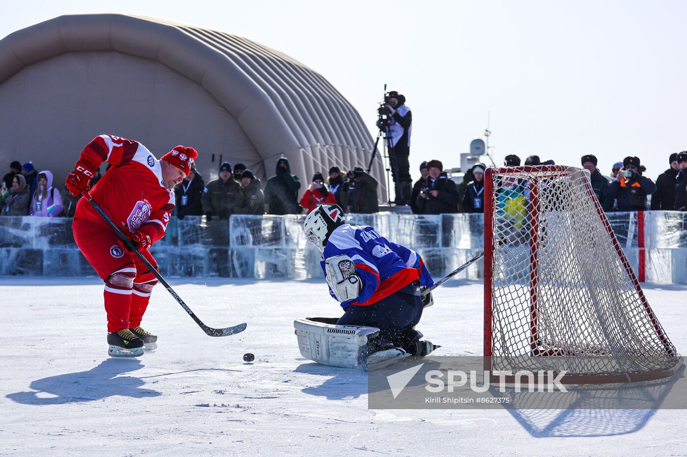 Russia Lake Baikal Ice Hockey