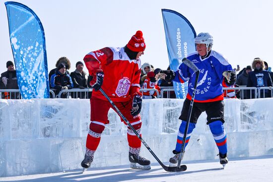 Russia Lake Baikal Ice Hockey