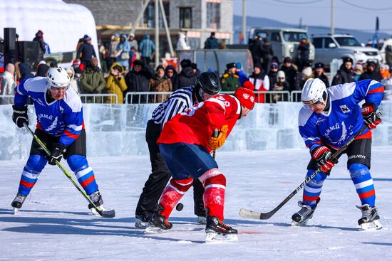 Russia Lake Baikal Ice Hockey