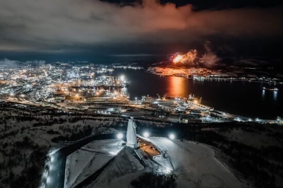 Russia Fatherland Defender Day Fireworks