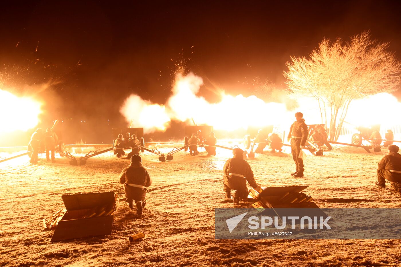 Russia Fatherland Defender Day Fireworks