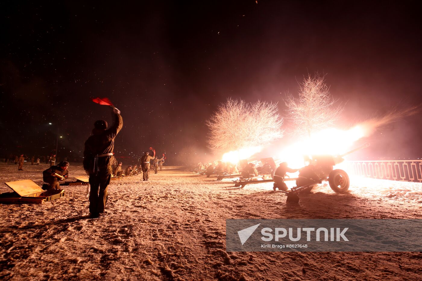 Russia Fatherland Defender Day Fireworks