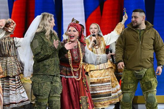 RUSSIA EXPO. Special military operation participants' marriage ceremony on anniversary of its launch