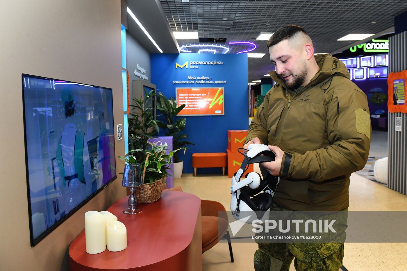 RUSSIA EXPO. Special military operation participants' marriage ceremony on anniversary of its launch