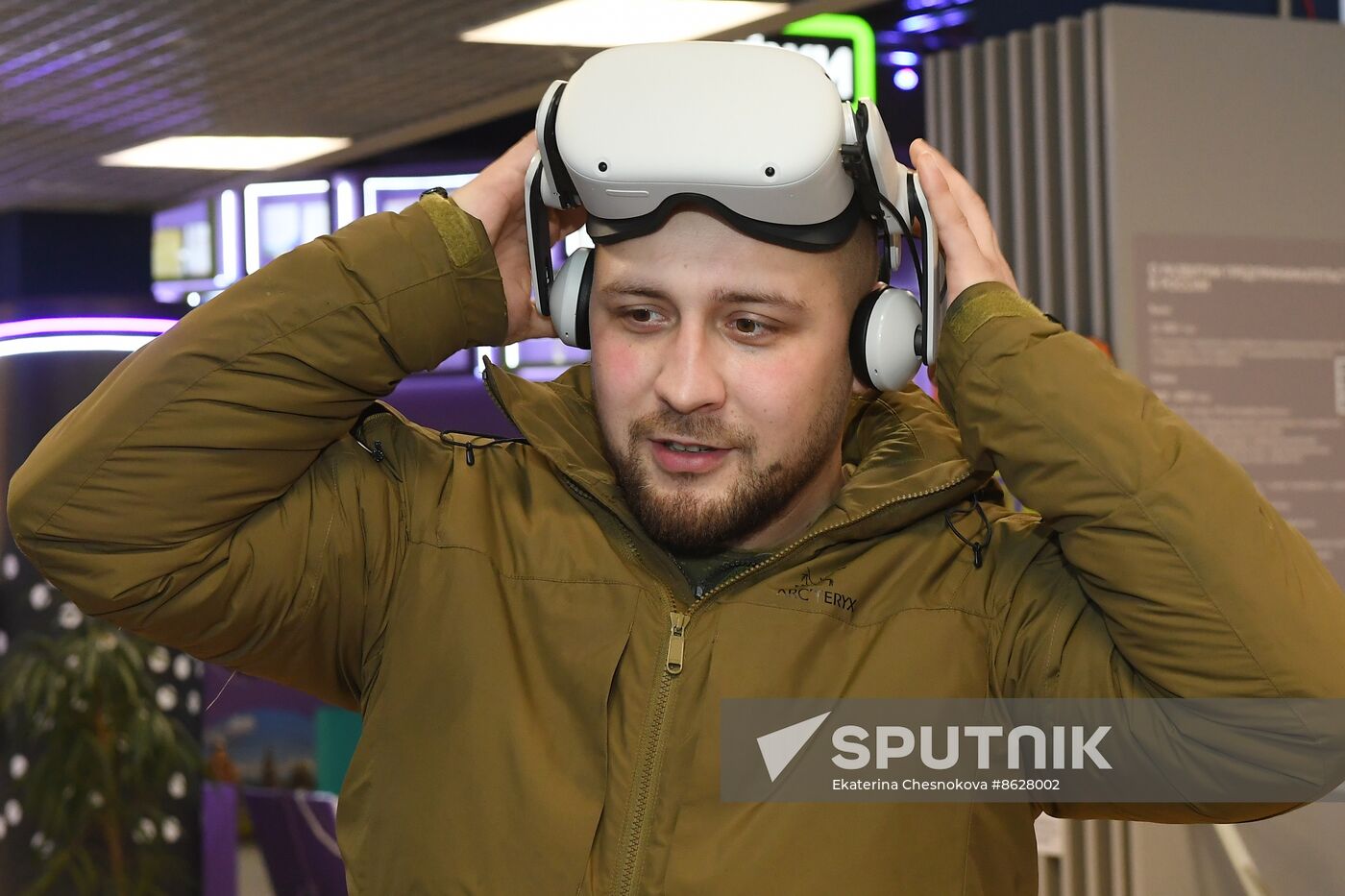 RUSSIA EXPO. Special military operation participants' marriage ceremony on anniversary of its launch