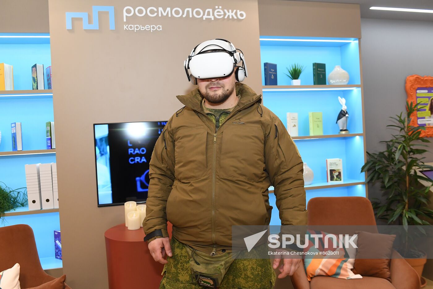 RUSSIA EXPO. Special military operation participants' marriage ceremony on anniversary of its launch