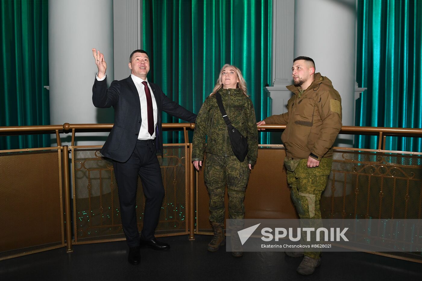 RUSSIA EXPO. Special military operation participants' marriage ceremony on anniversary of its launch