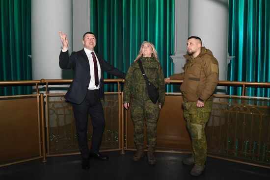 RUSSIA EXPO. Special military operation participants' marriage ceremony on anniversary of its launch