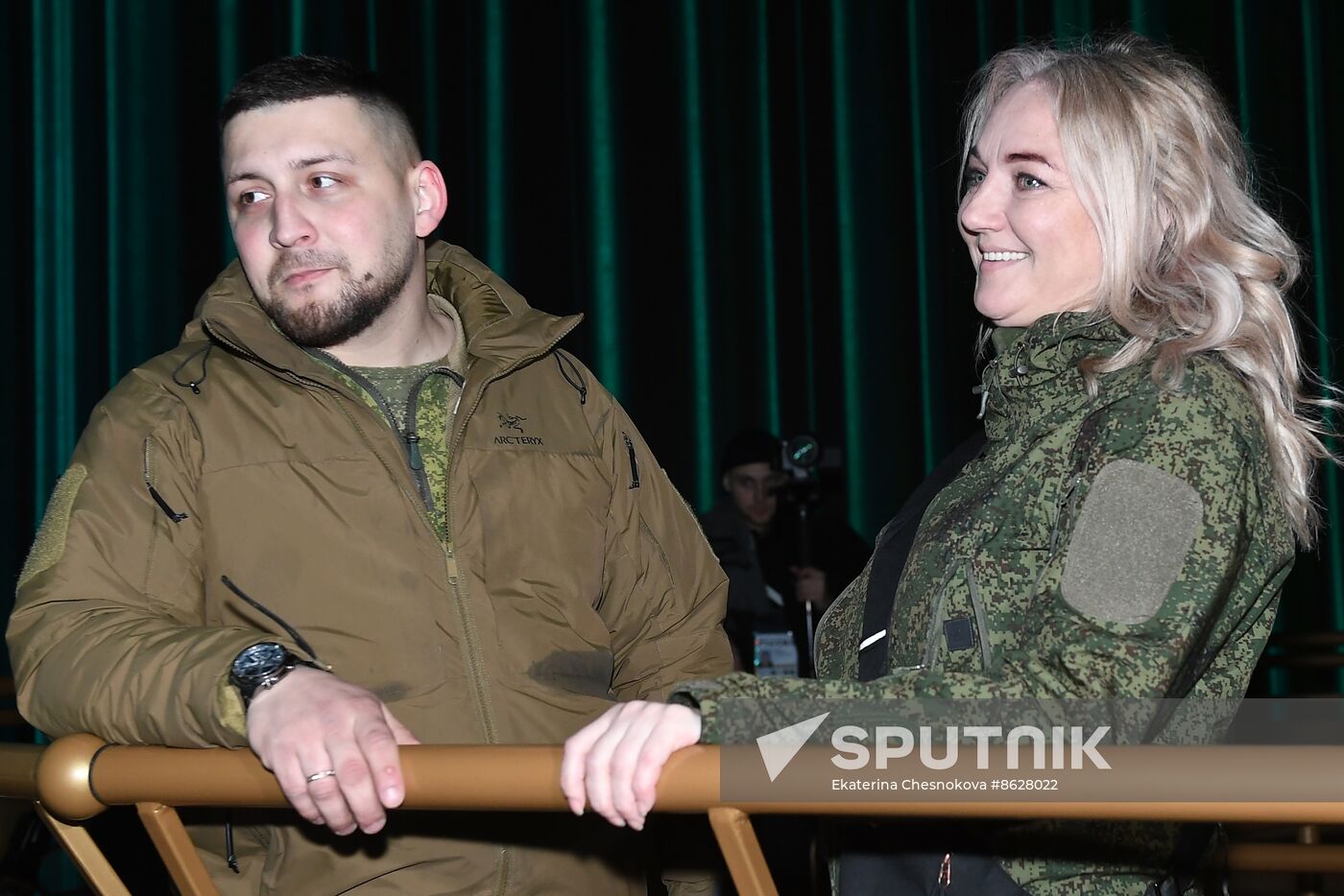 RUSSIA EXPO. Special military operation participants' marriage ceremony on anniversary of its launch