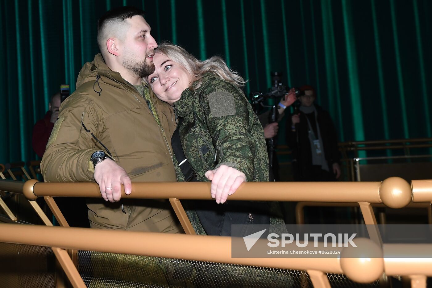 RUSSIA EXPO. Special military operation participants' marriage ceremony on anniversary of its launch