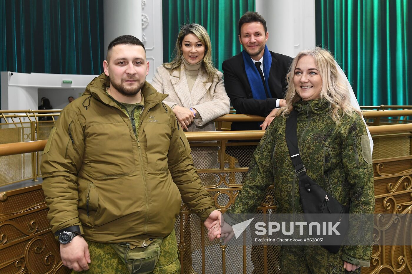 RUSSIA EXPO. Special military operation participants' marriage ceremony on anniversary of its launch
