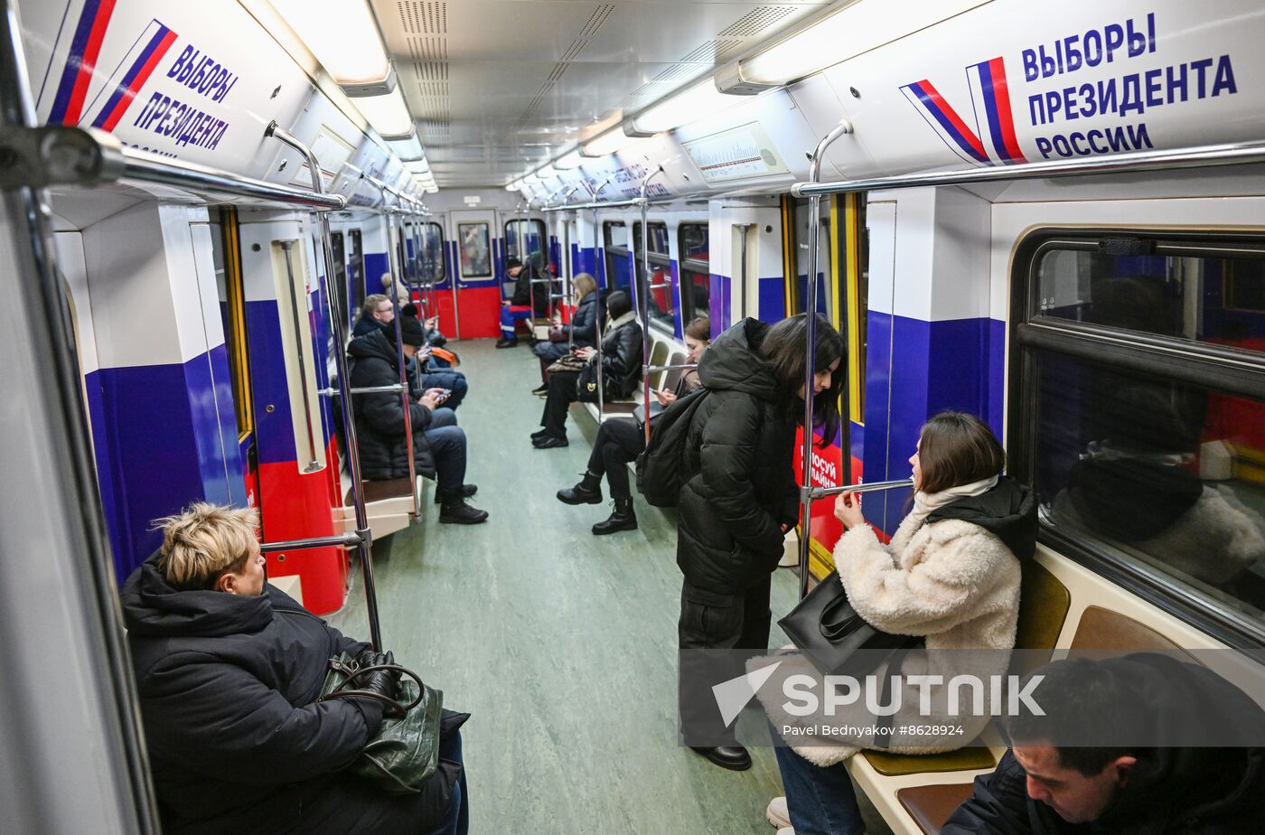 Russia Presidential Election Metro Themed Train