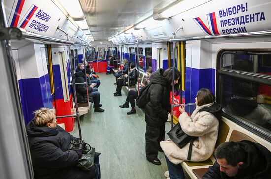 Russia Presidential Election Metro Themed Train