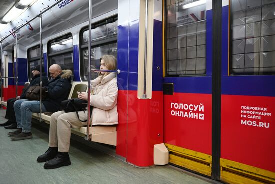 Russia Presidential Election Metro Themed Train