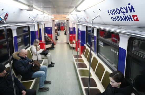 Russia Presidential Election Metro Themed Train