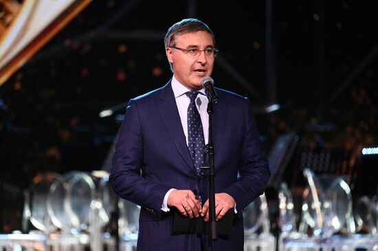 The International RUSSIA EXPO Exhibition and Forum. Knowledge: Prize education awards ceremony. Awarding the prize For Education Activities at University. Valery Falkov, Minister of Science and Higher Education of the Russian Federation. Location: Russia, Moscow. Author: Vladimir Astapkovich/Sputnik. RUSSIA EXPO. Knowledge: Prize education awards ceremony