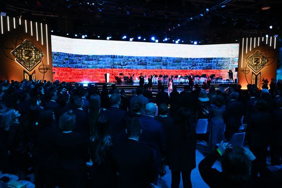 The International RUSSIA EXPO Exhibition and Forum. Knowledge: Prize education awards ceremony. Rapper ST and children of special military operation participants. Location: Russia, Moscow. Author: Vladimir Astapkovich/Sputnik. RUSSIA EXPO. Knowledge: Prize education awards ceremony