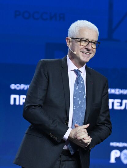 The International RUSSIA EXPO Exhibition and Forum. Plenary session, Entrepreneurship in Russia: Sector's Achievements. Emmanuel Quidet, Honorary President of the Russian-French Chamber of Commerce and Industry. Location: Russia, Moscow. Author: Maksim Blinov/Sputnik. RUSSIA EXPO. Plenary session, Entrepreneurship in Russia: Sector's Achievements