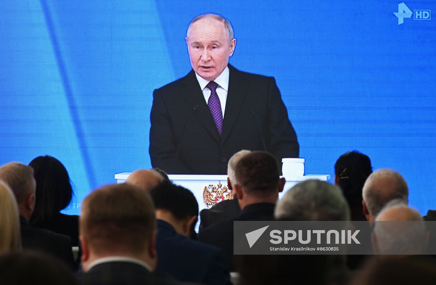 Russia Putin Federal Assembly Address Broadcast