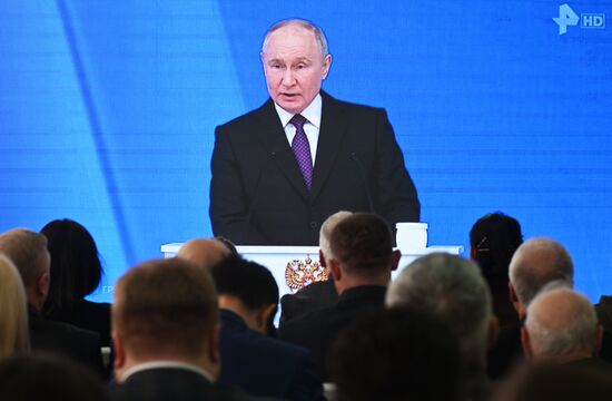 Russia Putin Federal Assembly Address Broadcast