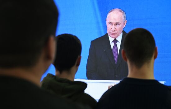 Russia Putin Federal Assembly Address Broadcast