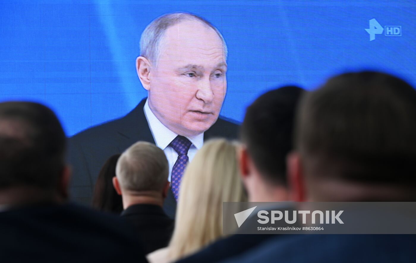 Russia Putin Federal Assembly Address Broadcast