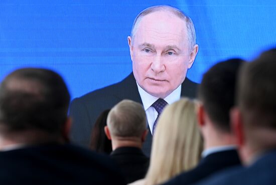 Russia Putin Federal Assembly Address Broadcast