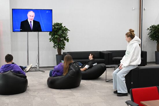 Russia Putin Federal Assembly Address Broadcast
