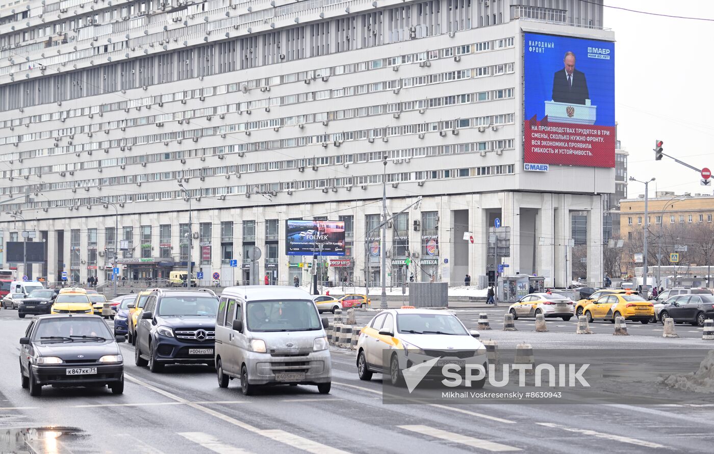 Russia Putin Federal Assembly Address Broadcast