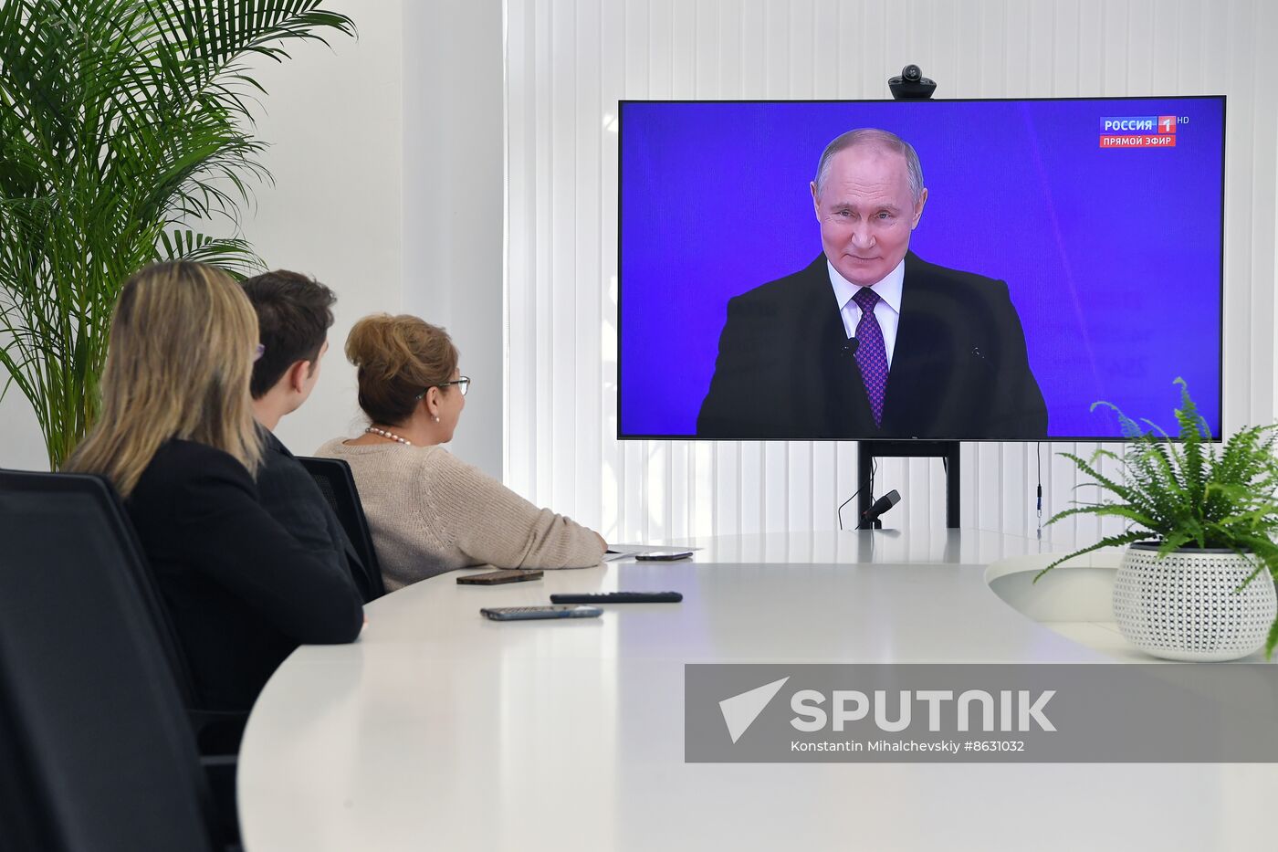 Russia Putin Federal Assembly Address Broadcast