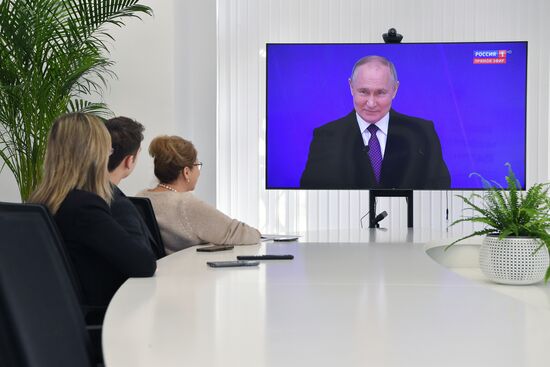 Russia Putin Federal Assembly Address Broadcast