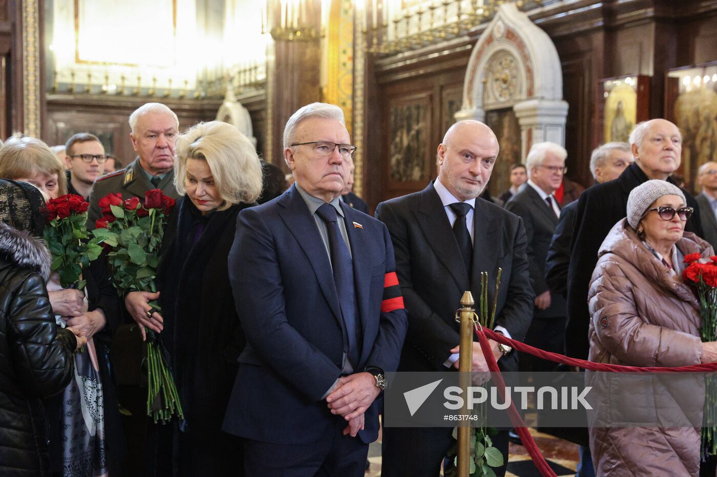 Funeral service of former Soviet premier Nikolai Ryzhkov