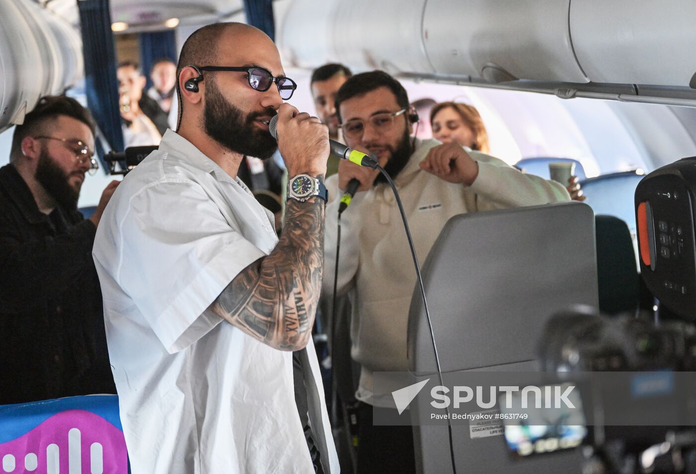 Flight with artists from Moscow to the Youth Festival in Sochi