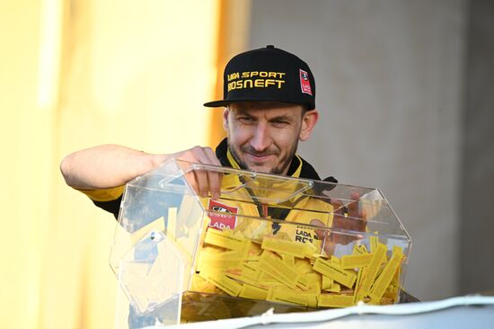 RUSSIA EXPO. Lada Granta Dream Car Lottery from Rosneft Co. and Lada Sport Rosneft Racing Team