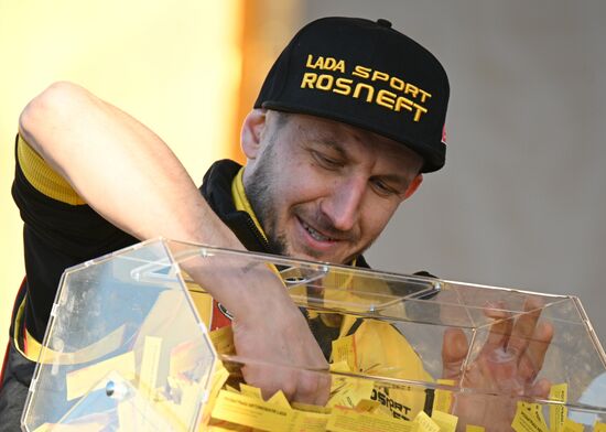 RUSSIA EXPO. Lada Granta Dream Car Lottery from Rosneft Co. and Lada Sport Rosneft Racing Team