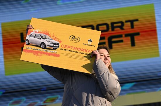 RUSSIA EXPO. Lada Granta Dream Car Lottery from Rosneft Co. and Lada Sport Rosneft Racing Team